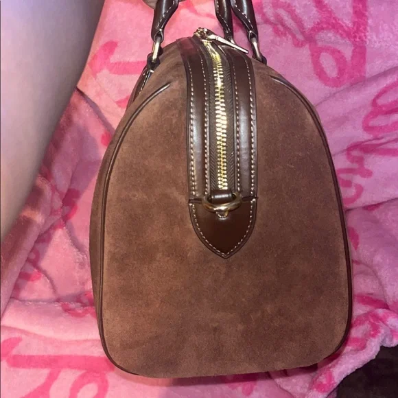 Coach Suede Large Rowan Handbag - Picture 3 of 9